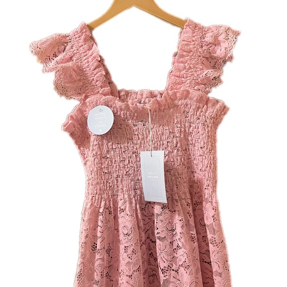 Hill House Pink Lace Ellie Nap Midi Dress Sz S Collectors Edition Cottagecore - Picture 9 of 14
